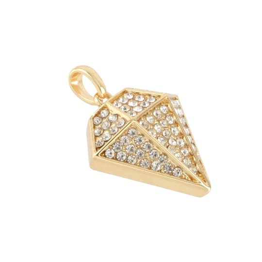 Gold Metal Diamond Pendant by Bead Landing&#x2122;